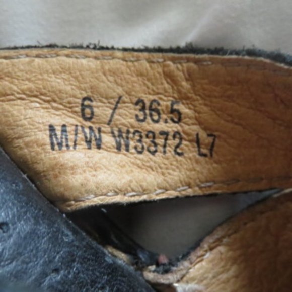 BORN SANDALS**NWOT** BLACK, SIZE 6/36.5, LEATHER UPPER & LININGS, STITCHING,HEEL - Picture 8 of 8